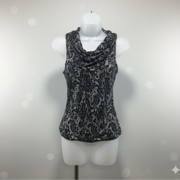august silk Tops - August Silk Blouse Black and white Size S